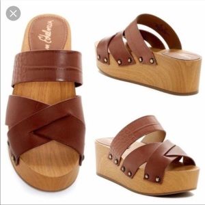 Sam Edelman Wood Platform Sandals